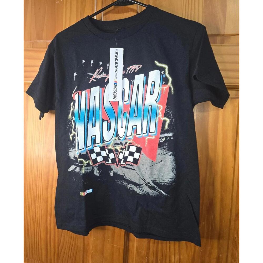 Tilly YOUTH M NASCAR Black Cotton Shirt Brand New with tags!